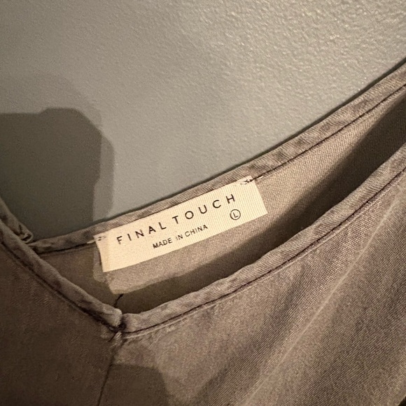 Final Touch Gray Jumpsuit - Picture 2 of 3